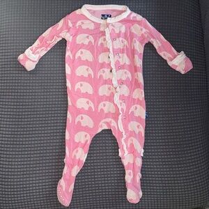 Pink Kickee Pants footed pajamas